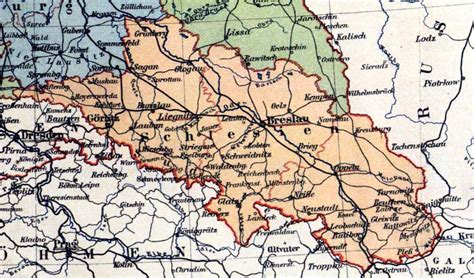 Schlesien Landkarte Bundesstaaten St Dte Und Kolonien Des