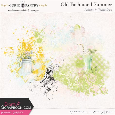 Old Fashioned Summer Paint And Transfers By Jessica Dunn Graphics Kit