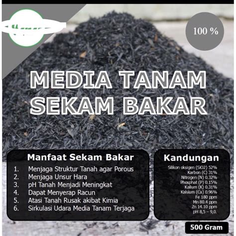 Jual Media Tanam Sekam Bakar Siap Pakai Pupuk Arang Sekam Padi Bakar