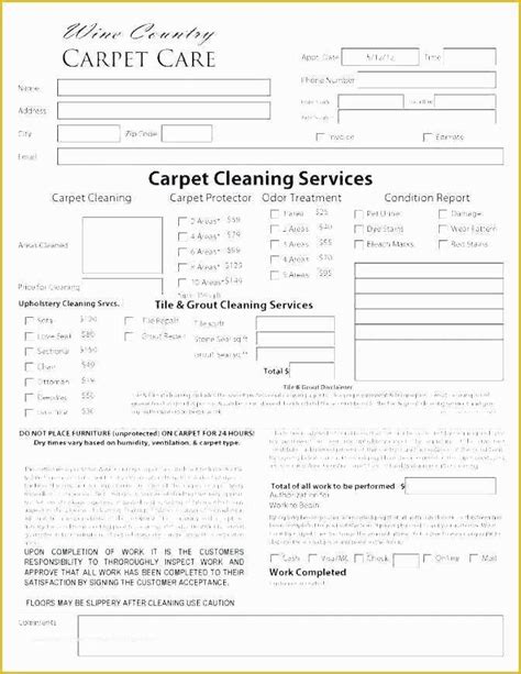 Cleaning Contracts Drawing Room Furniture Estimate Template