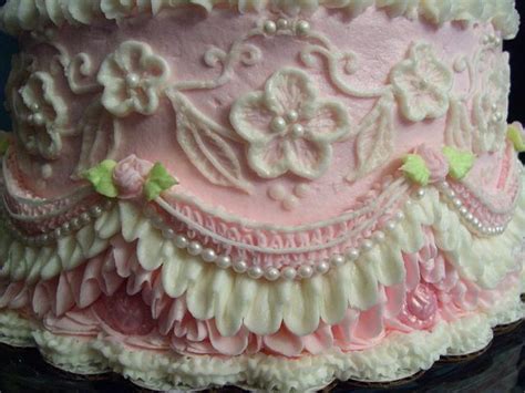 Girly Girl Pink Ruffles And Pearls Decorated Cake By Cakesdecor