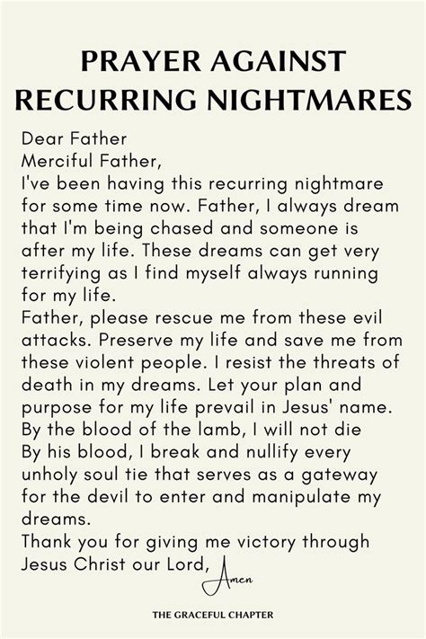 Prayer Against Recurring Nightmares Bible Verses About Faith