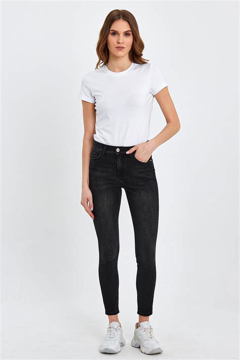 Gabriella Black Skinny Jean Pantolon Black Vena