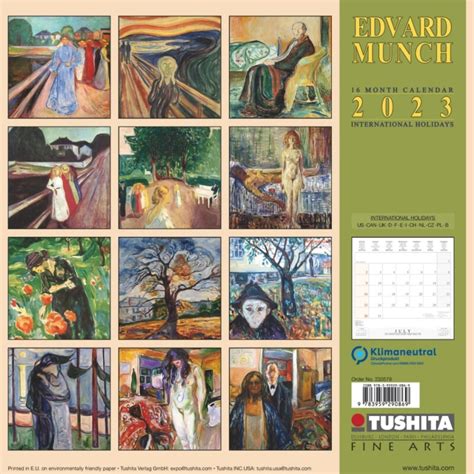 Edvard Munch Calendarios De Pared Cons Guelos En Posters Es