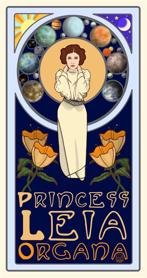 Princess Leia Art Nouveau Fan Art By Caledoniasky On Deviantart