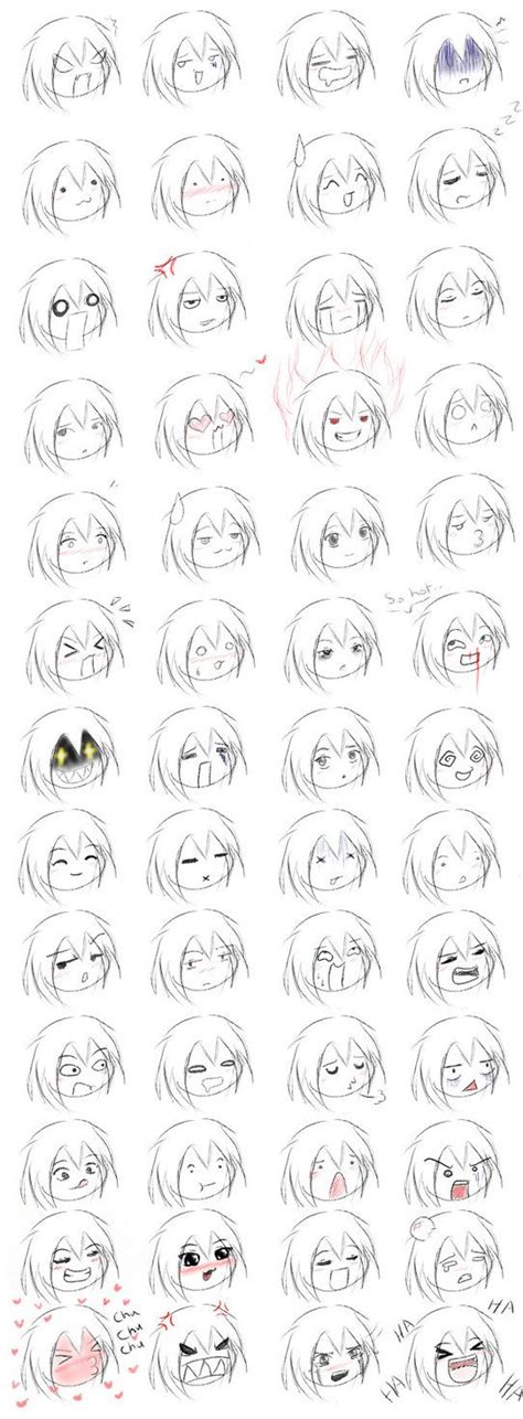 Anime Facial Expression By Sirendoggeh On Deviantart Chibi Drawings