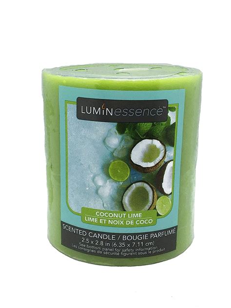 Luminessence Coconut Lime Scented Pillar Candle Amazon In Home Kitchen