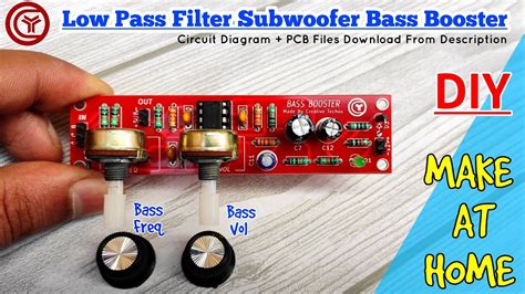 Low Pass Filter Subwoofer Bass Booster Circuit Youtube