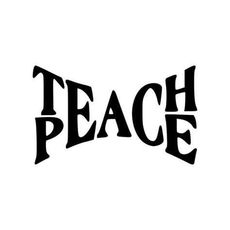 Teach Peace Typography Design