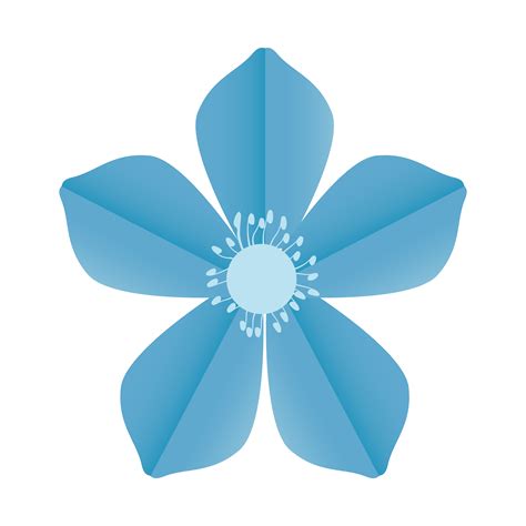 Blue Cartoon Flower