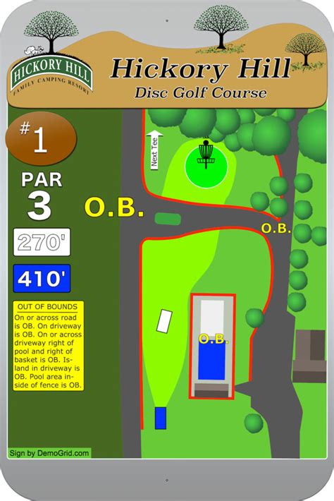 Disc Golf Tee Signs