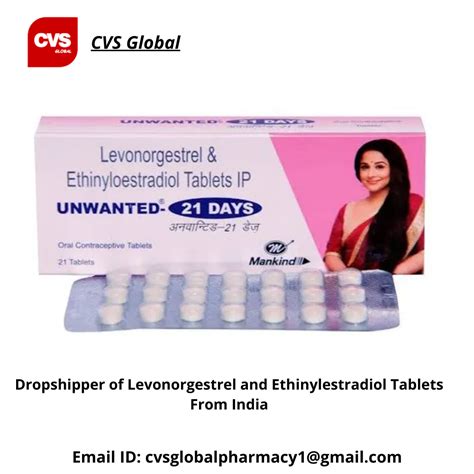 Levonorgestrel And Ethinylestradiol Tablets For Hospital Packaging