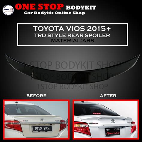 TOYOTA VIOS 2013 2017 TRD TRD V2 TD V2 STYLE REAR TRUNK SPOILER