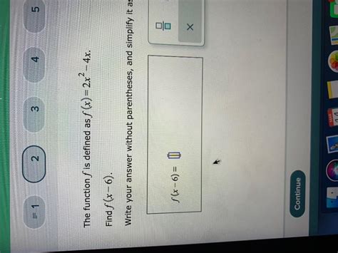 Solved 1 2 3 5 The Function F Is Defined As F X 2x2