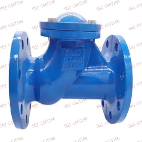 Dn50 Dn300 Flange Ductile Iron Soft Seal Slide Ball One Way Check Valve China Ball Valve And