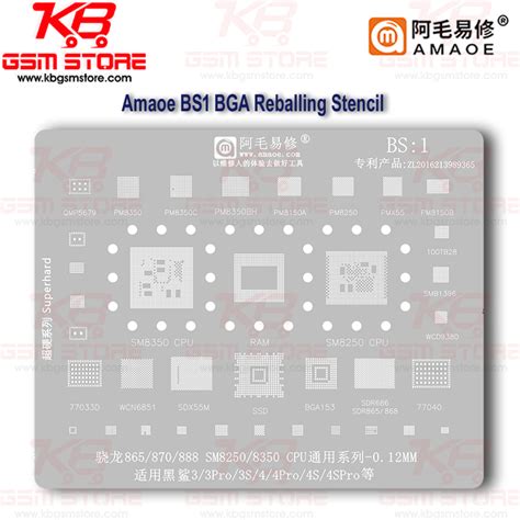 Kb Gsm Store Amaoe Bs Bga Reballing Stencil Amaoe Bs Bga