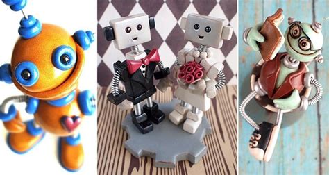 These Hand-Made Robot Sculptures By 'HerArtSheLoves' Are Adorable