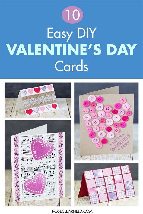 10 Simple Diy Valentines Day Cards • Rose Clearfield