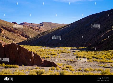 Bolivian Mountains Landscapeboliviaandean Plateau View Stock Photo