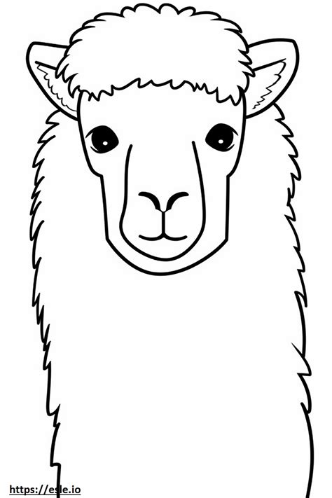 Angora Goat Face Coloring Page
