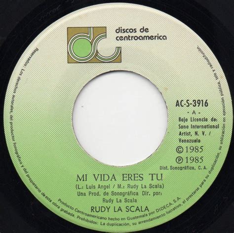 Rudy La Scala Mi Vida Eres Tu Volvamos A Vivir 1986 Vinyl Discogs