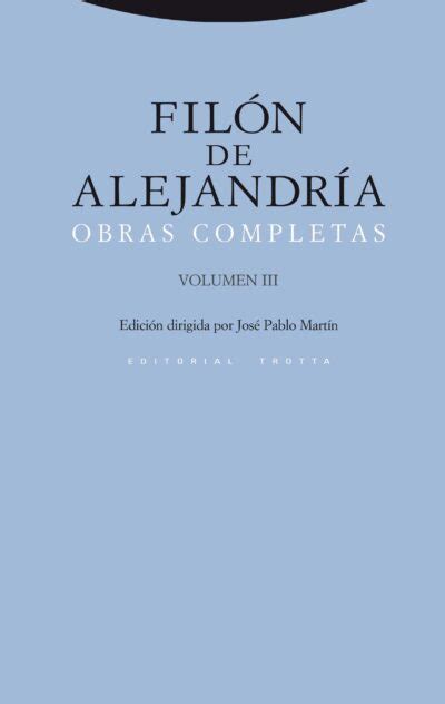 Libro Filón De Alejandría Obra Completa III Prosa y Política