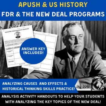 Apush Us History Understanding Fdr S New Deal Programs Graphic