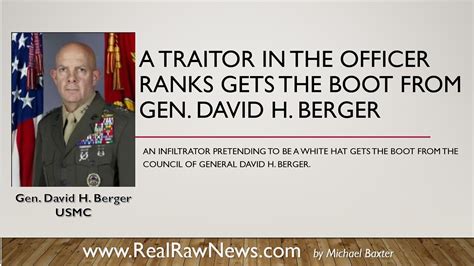 Usmc General Berger Give Usaf Col Baker The Boot