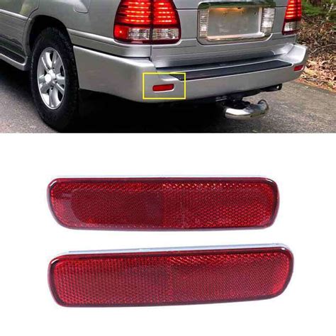 For Toyota Lexus Lx470 Land Cruiser Lc100 Red Rear Bumper Reflector