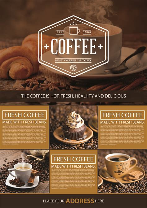 Free Coffee Shop A4 Flyer Mockup — Free Mockup World