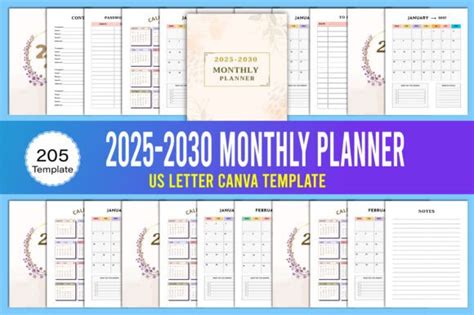 Monthly Planner Canva Graphic By Designmela Creative Fabrica