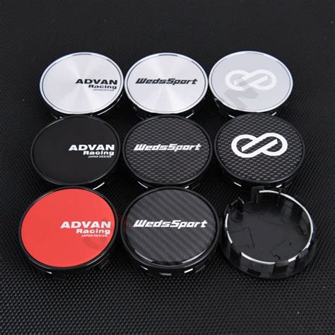 NEW 4PCS Wheel Center Hub Cap 54MM 50MM Rim Cap ADVAN ENKEI Emblem