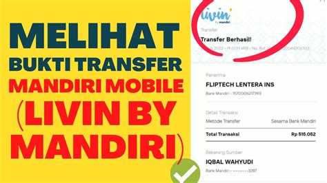 CARA MELIHAT BUKTI TRANSFER DI LIVIN MANDIRI UPDATE 2023 YouTube