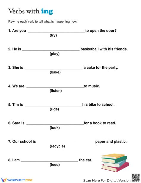 Present Tense For Kids Worksheet