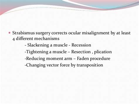 Principles of strabismus surgery