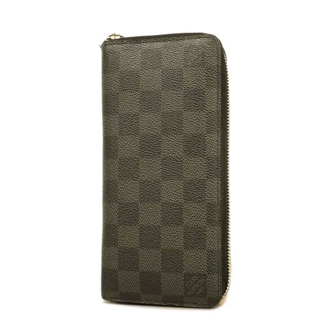 Louis Vuitton Auth Louis Vuitton Bifold Long Wallet Damier Graphite Zippy Wallet Vertical N63095