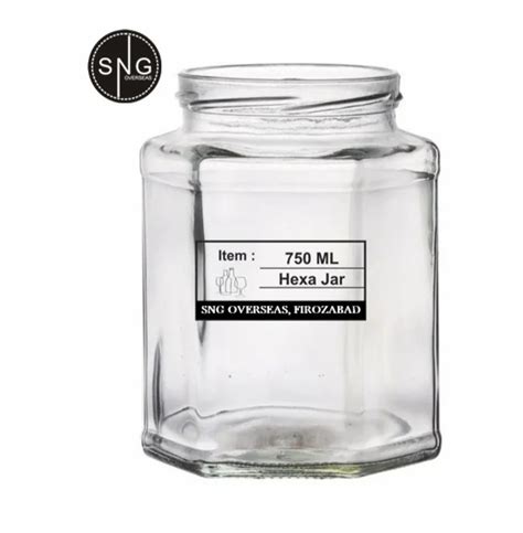 750 Ml Hexagonal Glass Jar For Pickel Storage At Rs 18 50 Piece In