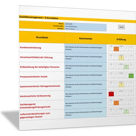 8 Grundsätze des Qualitätsmanagements Checkliste