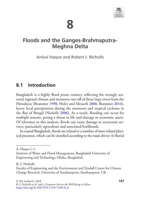 (PDF) Floods and the Ganges-Brahmaputra-Meghna Delta