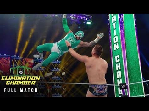 Full Match Rey Mysterio Vs The Miz Elimination Chamber Youtube