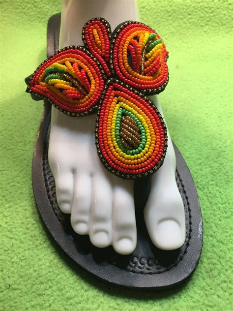 Maasai Beaded Sandals Etsy