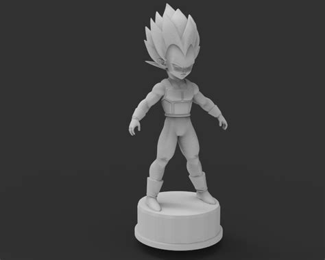 Archivo Stl Vegeta Figura Dragon Ball Cabezon 🐉・modelo De Impresión