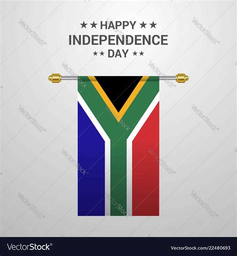 South africa independence day hanging flag Vector Image