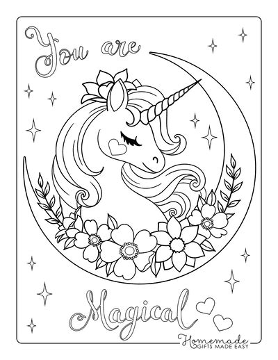 Magical Unicorn Coloring Pages for Kids & Adults