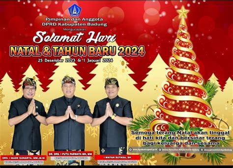 Pimpinan Dan Anggota Dprd Badung Ucapkan Selamat Hari Natal Dan Tahun