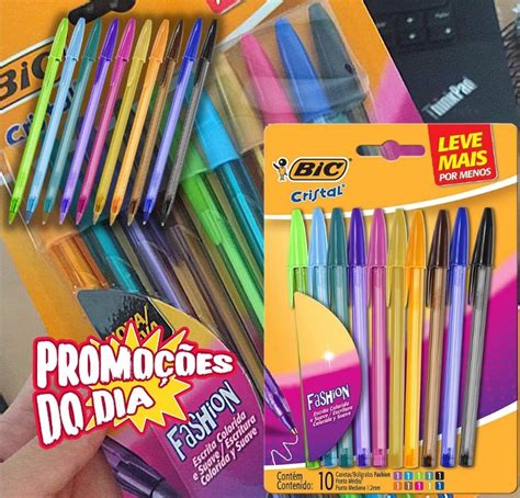 Caneta Esferogr Fica Bic Cristal Fashion Cores Vibrantes Ponta