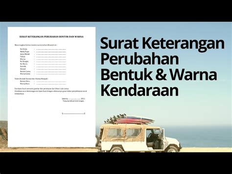 Surat Keterangan Ganti Warna Materi Belajar Online