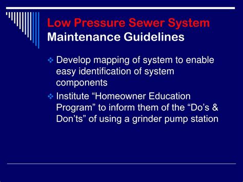 Ppt Low Pressure Sewer Systems Powerpoint Presentation Free Download Id4216379