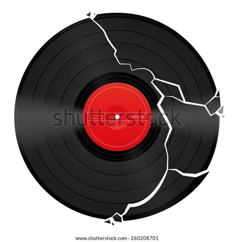 Broken Blank Vinyl Broken Vinyl Record Stock Vector (Royalty Free ...