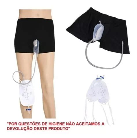 Cueca Coletor De Urina Bolsa P Incontin Ncia Homem Acamado Frete Gr Tis